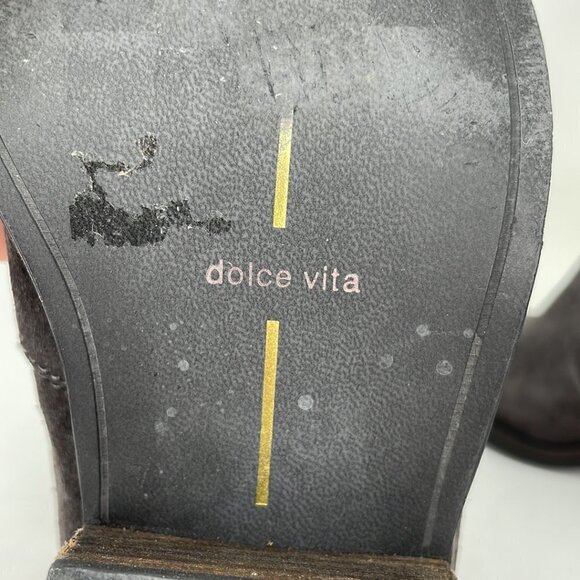 Dolce Vita Ankle Boots Shoes Slip on Suede Leather Gray Size 6.5 - Picture 16 of 16